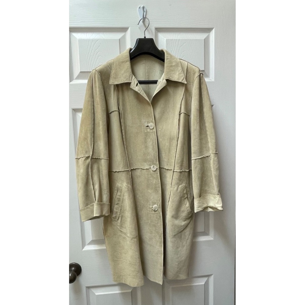 Reversible Leather Boho Suede Leather Women's Duster Jacket Coat Size Medium‎ - Picture 3 of 16